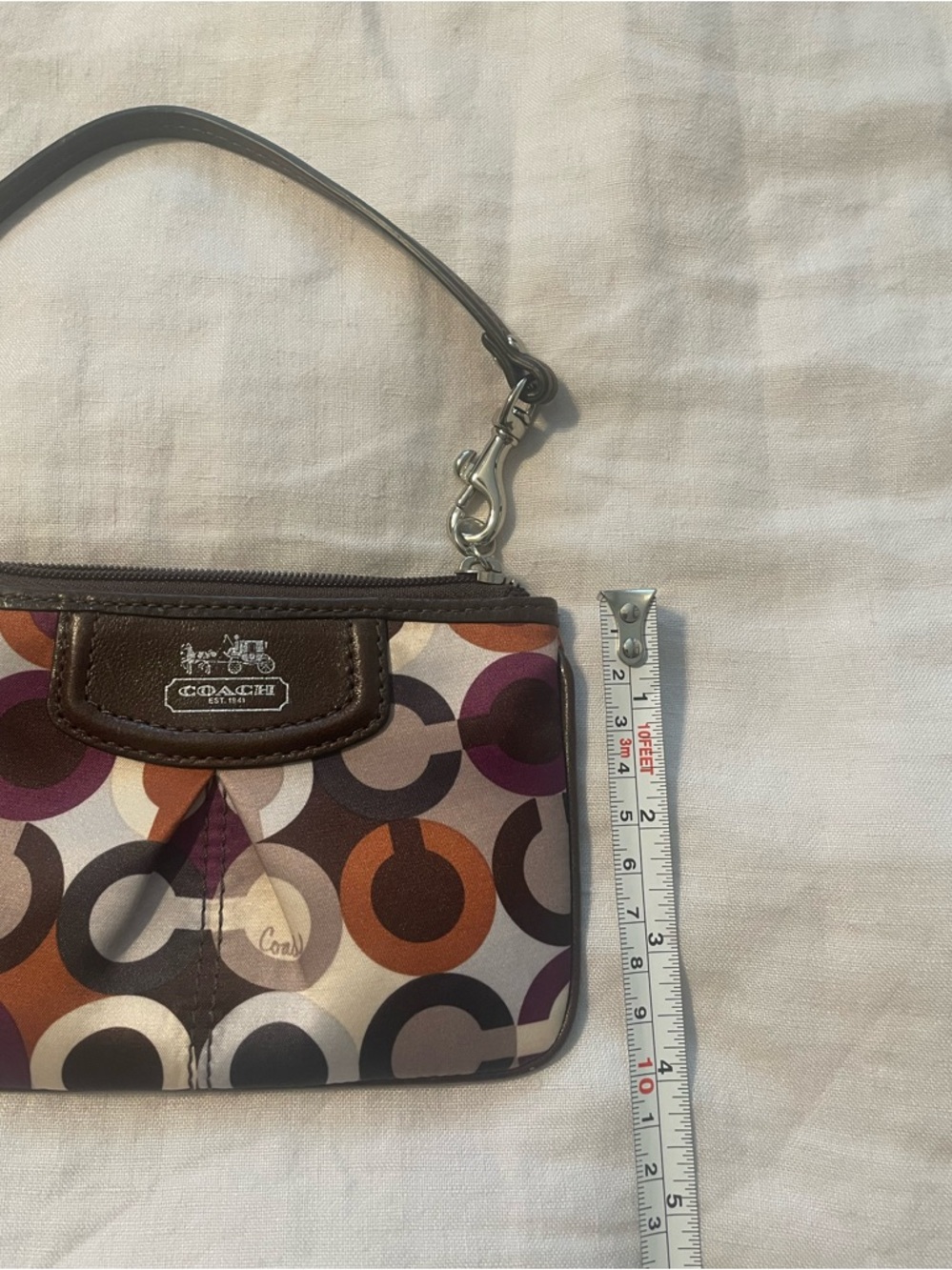 NWT Coach Madison Multicolor Signature C Wristlet Coin Purse - Picture 6 of 8